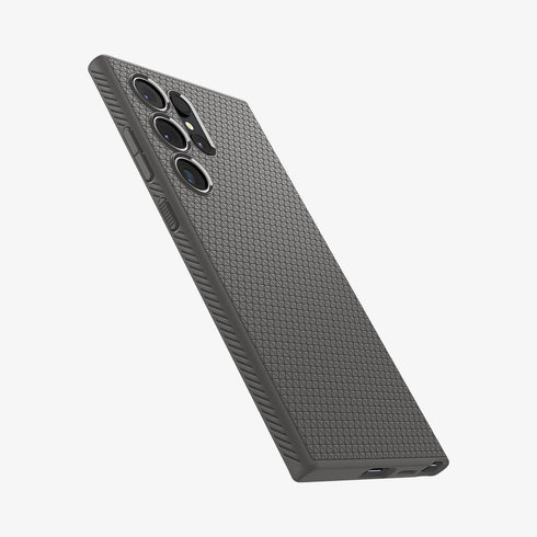 ACS07287 - Galaxy S24 Ultra Case Liquid Air in Matte Black showing the back